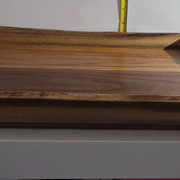 Custom Handmade Live Edge Black Walnut Serving Tray 15" x 12" - Picture 2 of 8